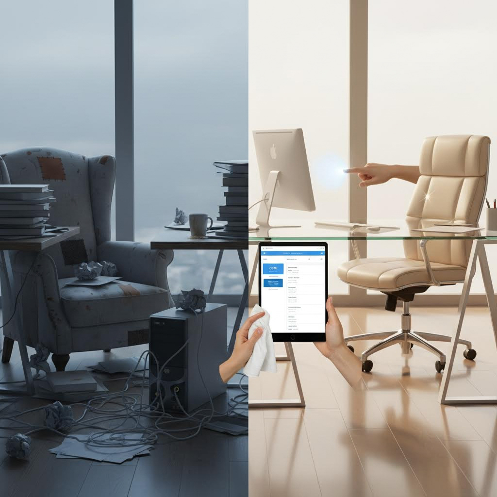 SaaS CRM + клининг офисов: «Генеральная уборка бизнеса»